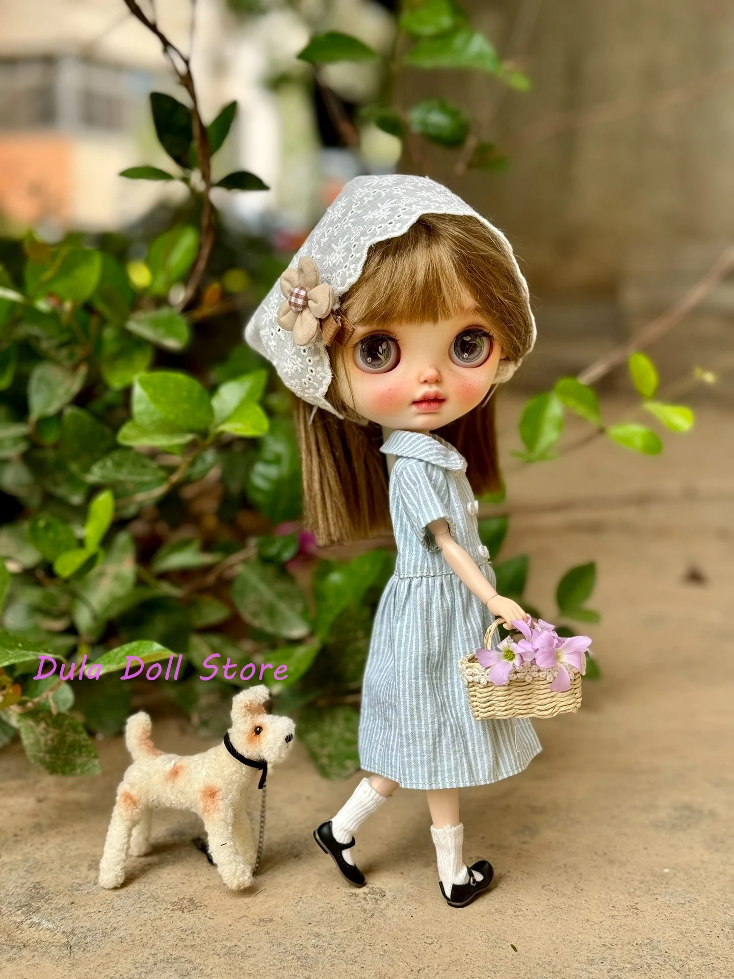 Dula Doll Clothes Dress Summer Striped shirt skirt Blythe Qbaby ob24 ob22 Azone Licca ICY JerryB Bjd Doll