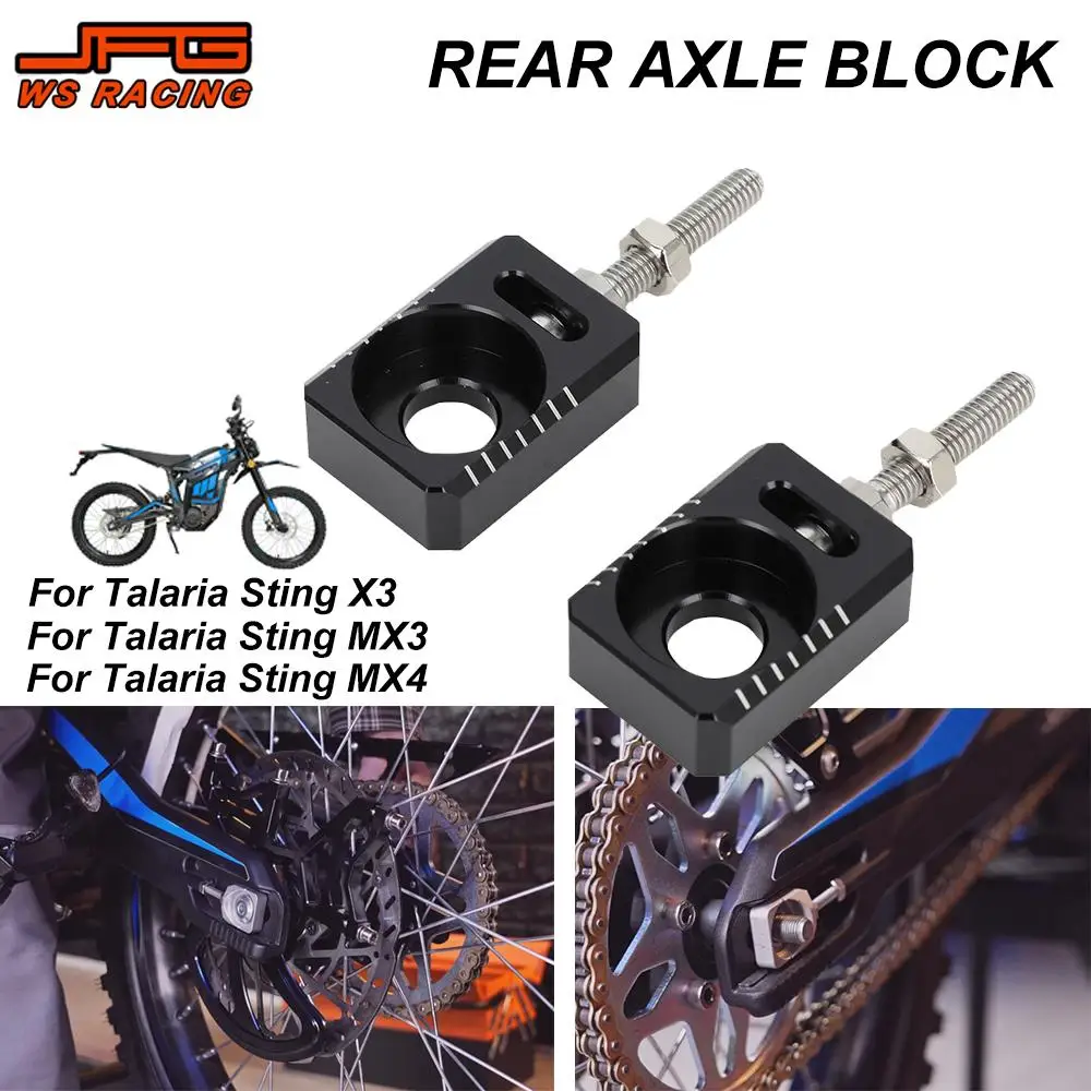 

For Talaria CNC Rear Chain Adjuster Axle Block Motorcycle Accessories Axle Block Kits For TALARIA Sting X3 MX3 MX4 Electric Bike