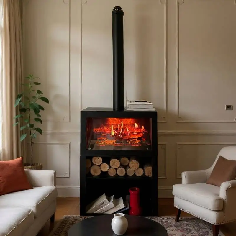 Luxury Black Living Room Fireplace High Small Narrow Vintage Living Room Cabinets Space French Meuble Rangement Furniture Home