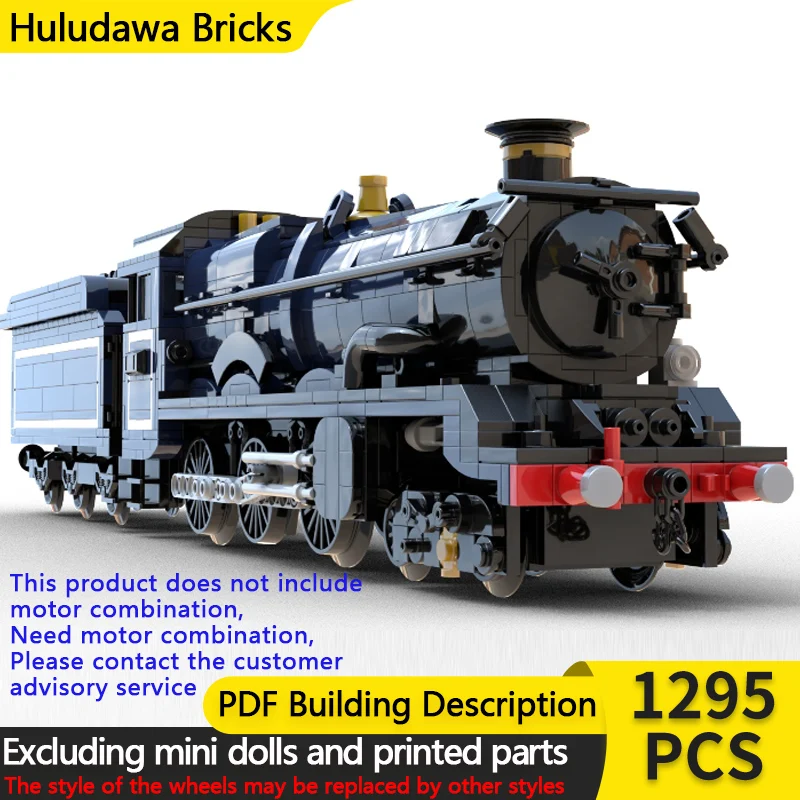 

Конструктор City Car Model MOC: Британский паровоз на рельсах, модульная технология, развивающая игрушка для детей, подарок на праздник, набор для сборки