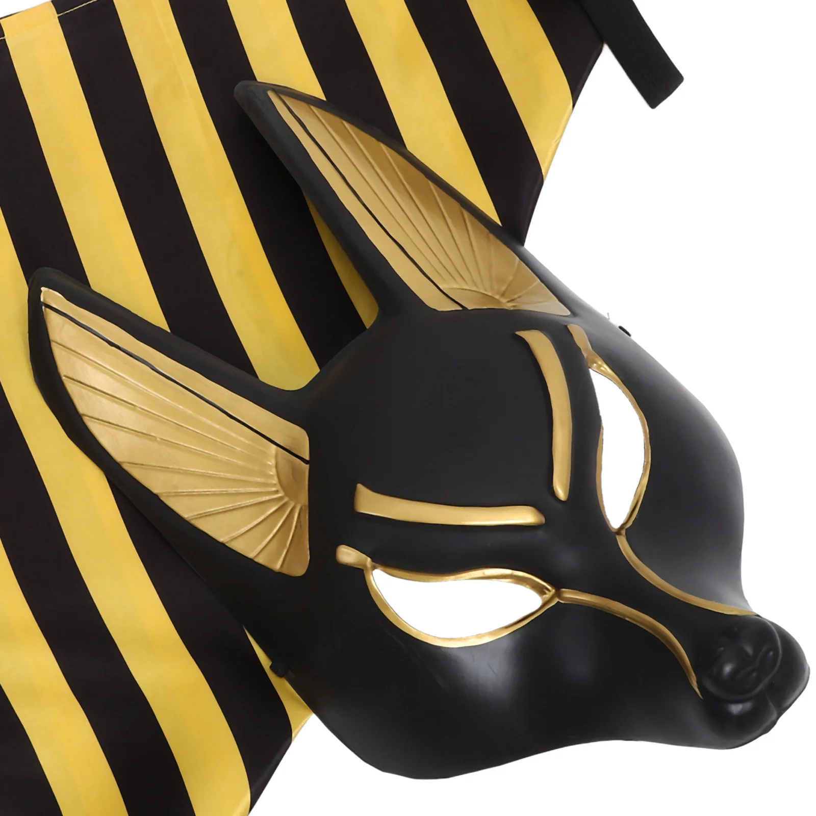 Anubis Mask Halloween Costumes Cosplay Masks Vintage Kerchief Plastic Props Set Makeup Masquerade Cloth Man Venetian Party