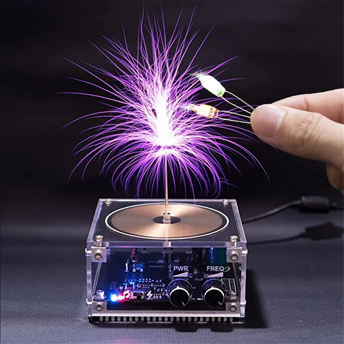 

Новинка 2023 года — искусственный катушечный музыкальный динамик — модель эксперимента с плазменной передачей дуги катушки Bluetooth (ЕС)