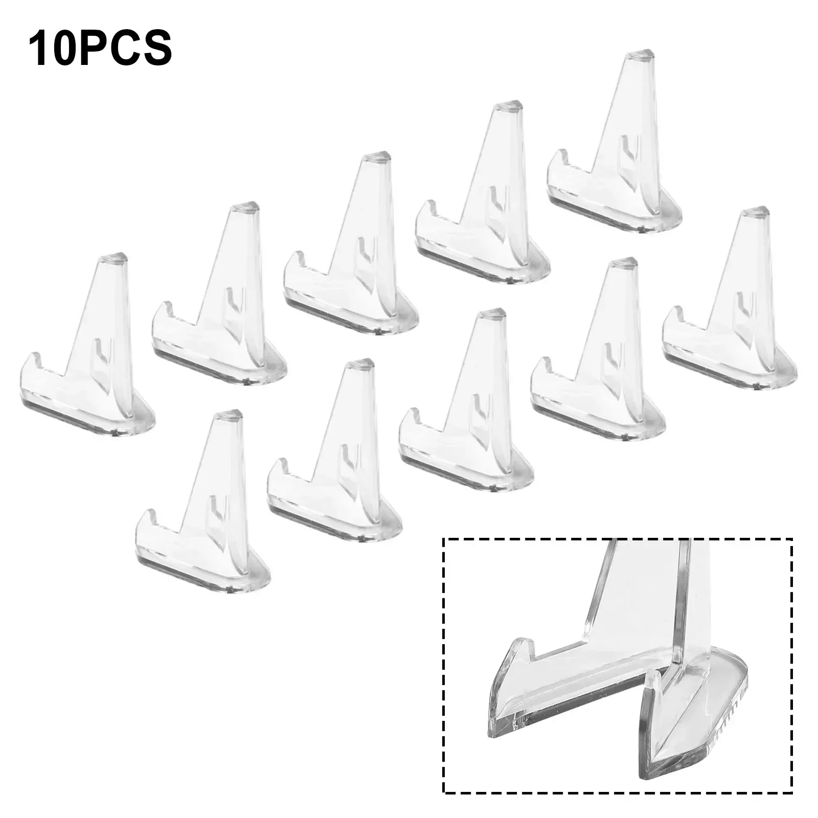 10pcs Acrylic Commemorative Coin Display Stand Transparent Triangle Display Stand Commemorative Challenge Coin Capsule Holder