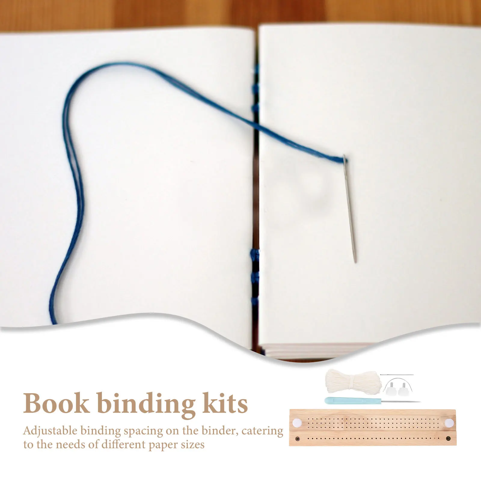 

1Set Book Binding Kit Handheld Binding Tool Adjustable Stitching Method for Diaries Journals Notebooks