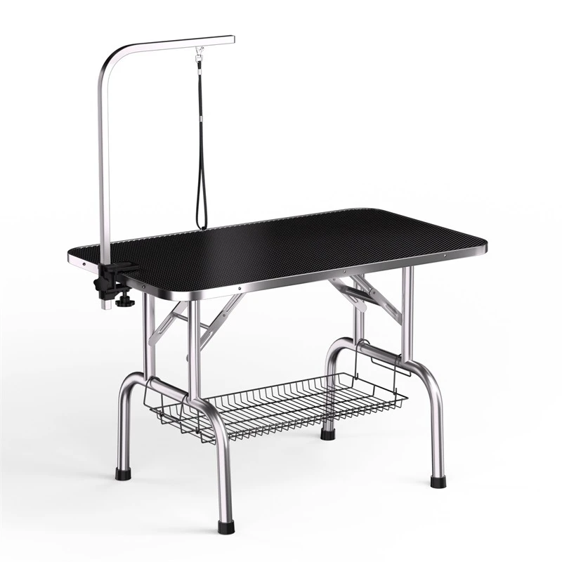 Pet Grooming Table—Foldable for Small and Large Dogs: Bathing, Blow-Drying, and Trimming—Portable Table for Home Use