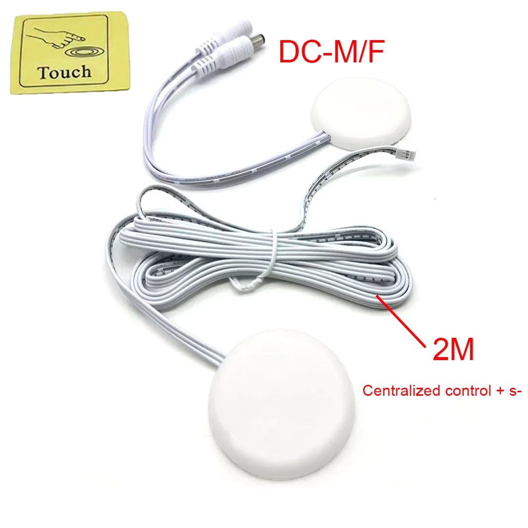 12-24V Dimmer Sensor Penetrating Switch Wood Panel Touch Switch 5A LED Dimmable Touch Sensing for Smart Home LED Light Strip