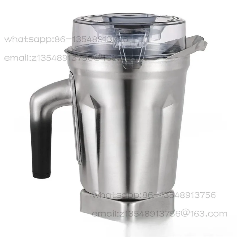 48Oz Stainless Steel Cup with Lid Set Mixing Cup with Cross Knife Holder For Machine Cookers