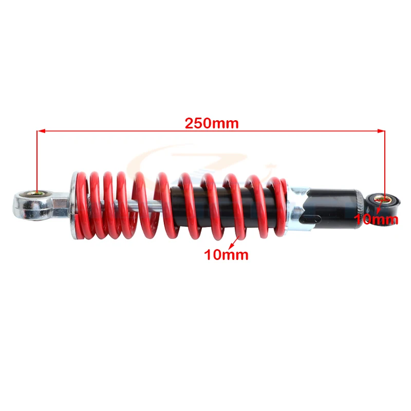 

250mm 10mm Motorcycle Rear Shock Absorber Suspension Spring for 50cc 70cc 90 110cc 125cc ATV Go Kart Buggy Quad Dirt Bike