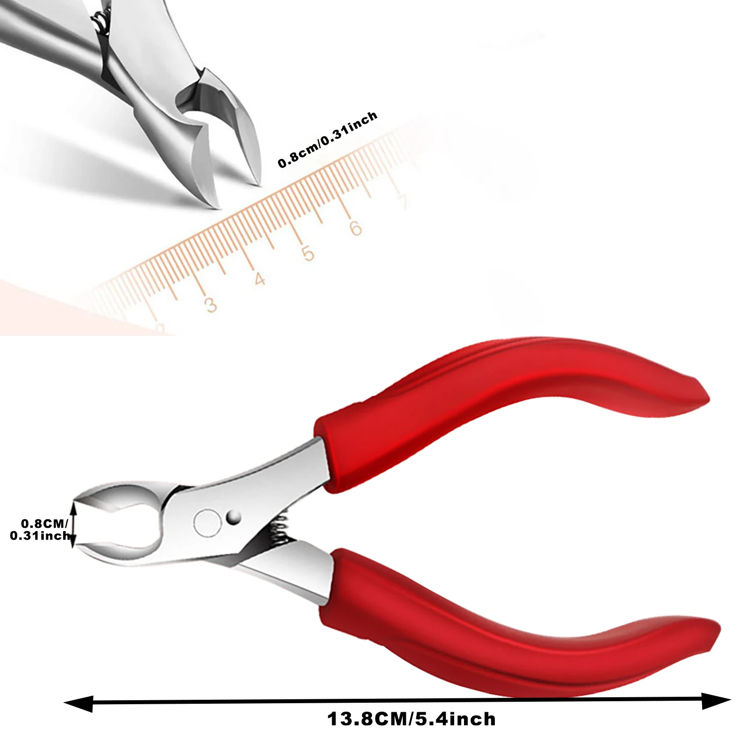 AIFKUGY Professional Toenail Clippers Set For Thick Ingrown Nail Wide Opening Non-Slip ABS Handle Toenail Cutter Trimmers