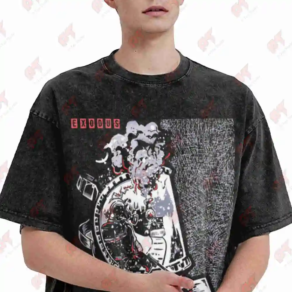Metro Exodus Horror Video Game Vintage Washed Tee Pure Cotton T-Shirt