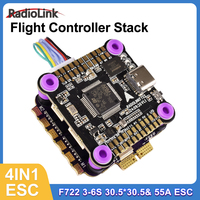 Radiolink F722 Flight Control ICM42688 Gyro 128MB Black Box 3.3V/4.5/5V/12V With 60A 4-IN-1 Brushless ESC For Fixed-wing Heli