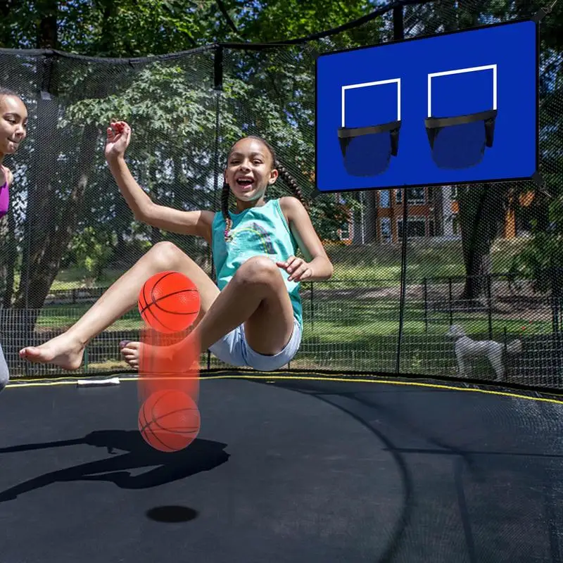 

Trampoline Basketball Hoop Basketball Hoop for Trampoline Attachment Weather-Resistant Ball Accessory for Outdoor Backyard