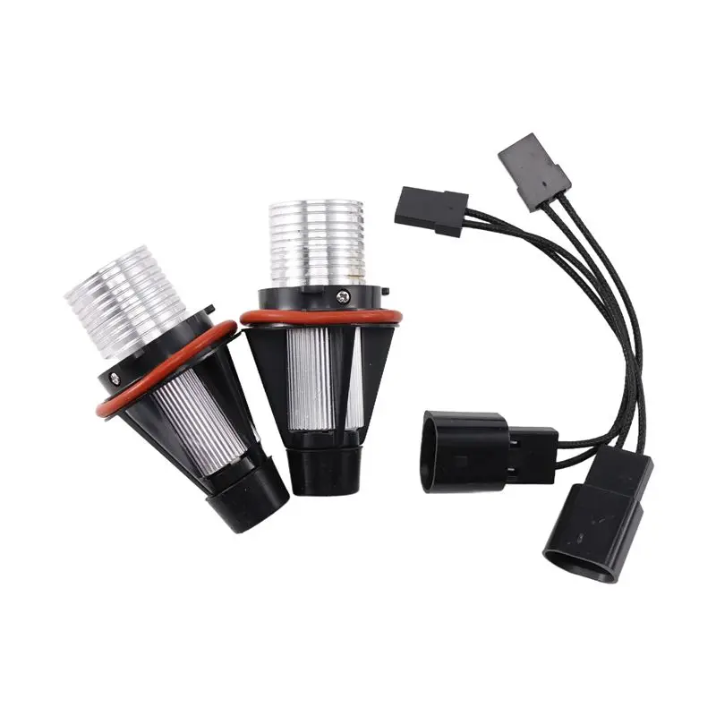 Leading-8000K Amber LED Angel Eye Marker Halo Light Bulbs Lamps For -BMW E39 E53 E60 E63 E64 E66 E87 5 6 7 X3 X5 [Pack Of 2 Pcs]