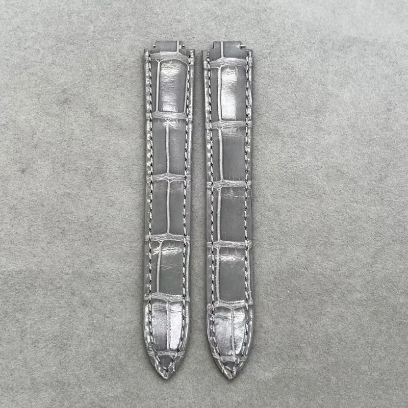 Luxury Custom Alligator Watchbands Quick Release Convex Interface 14MM 16MM 18MM 20MM 22MM Crocodile Skin Strap Calfskin Lining