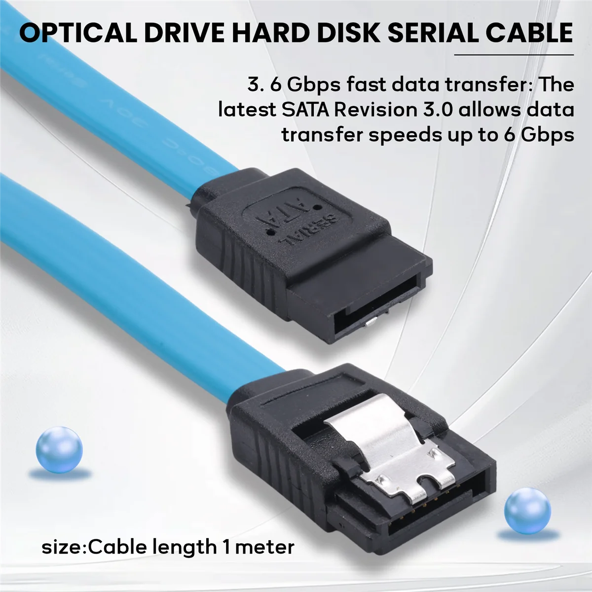 10 قطعة كابل SATA SATAIII 6Gbps رأس مزدوج مع شظايا مشبك ثابت مستقيم محرك الأقراص الضوئية القرص الصلب كابل تسلسلي 1 متر