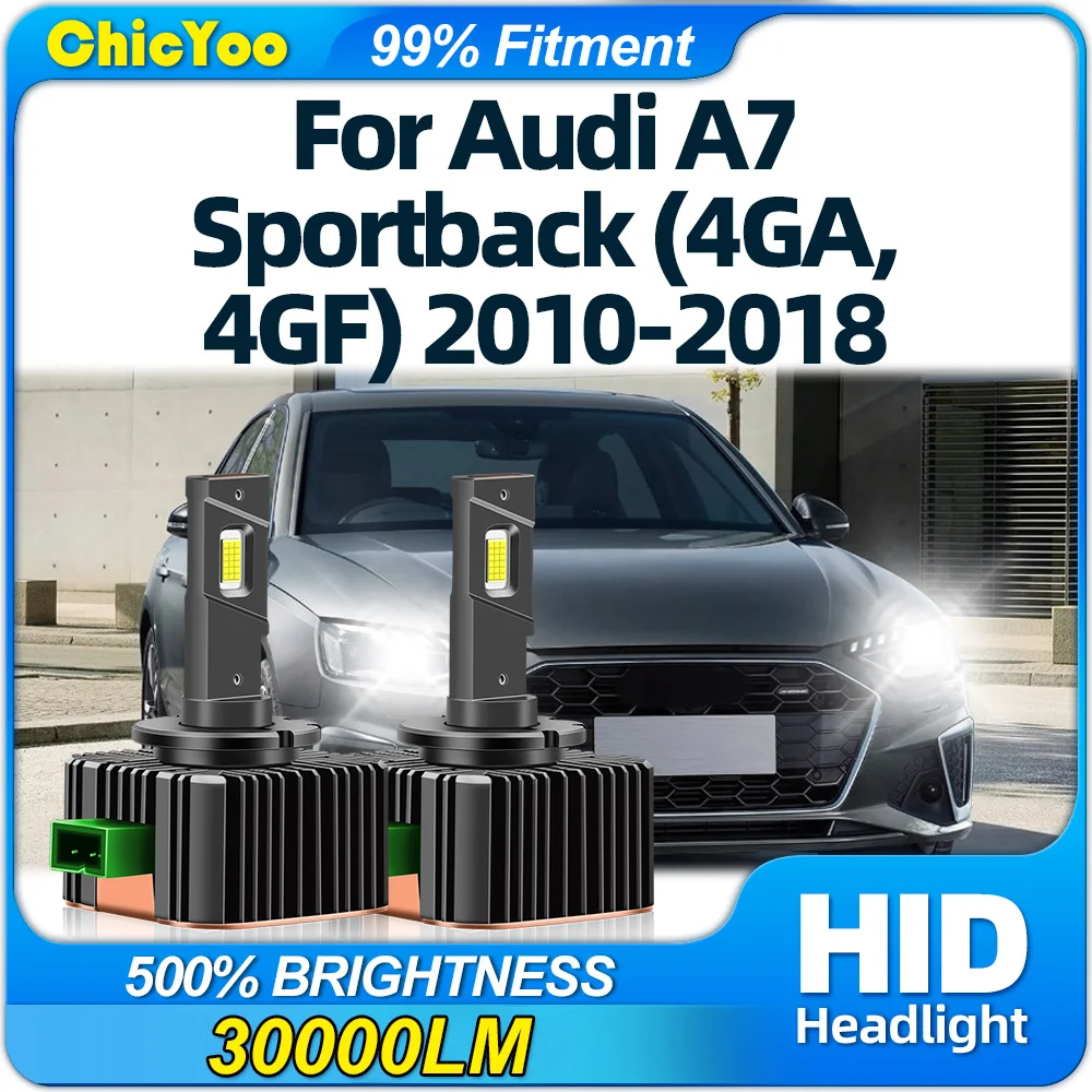 

30000LM LED Headlight Bulbs 6000K White Car HID Xenon Lights 12V For Audi A7 Sportback (4GA, 4GF) 2010-2014 2015 2016 2017 2018