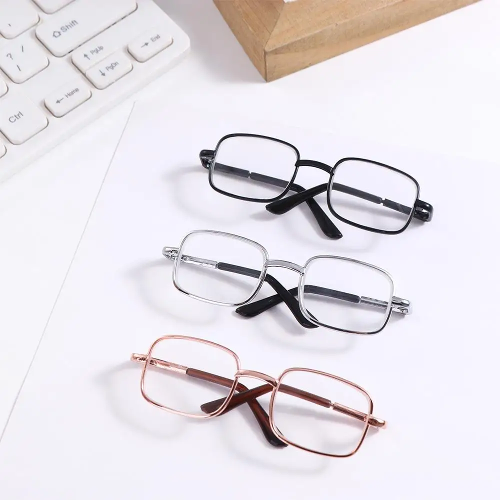 

8.5 CM Preppy Cotton Doll Glasses Square Silver Idol Plush Doll Glasses Kawaii Golden Cotton Doll Eyeglasses Doll Accessories