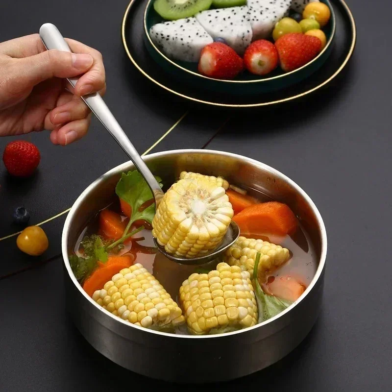 1Pc Stainless Steel Thickening Spoon Creative Long Handle Durable Hotel Hot Pot Spoon Soup Ladle Home Kitchen Essential Tools