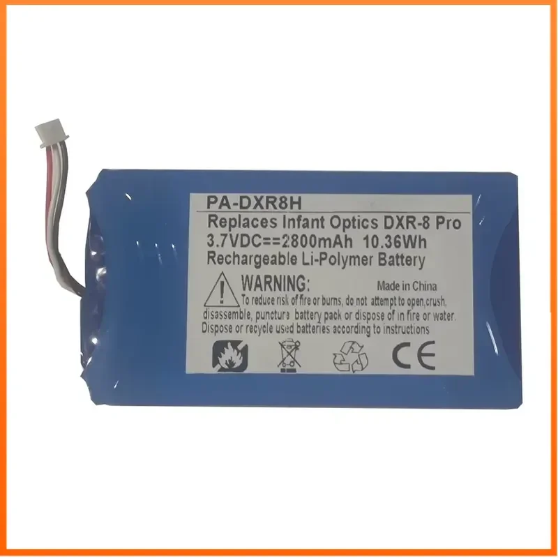 3.7V 2800mAh PA-DXR8H Rechargeable Li-Polymer Battery for Infant Optics DXR-8 Pro Baby Monitor Batteries Accessories