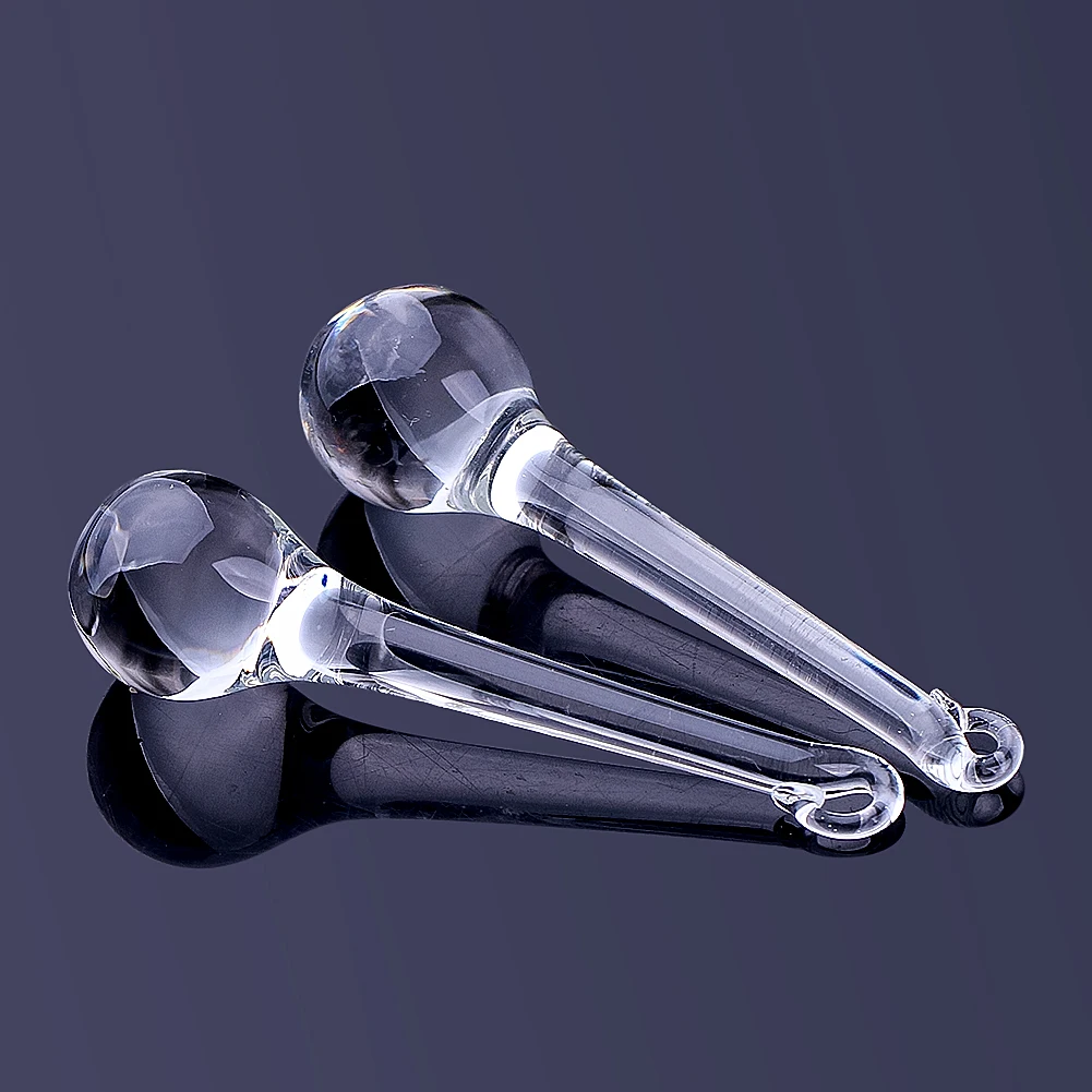 6cm Long Transparent Glass Scooping Tool Bulb Part 1.5cm in Diameter Weighing Laboratory Use Manual Liquid Dispensing Dropper