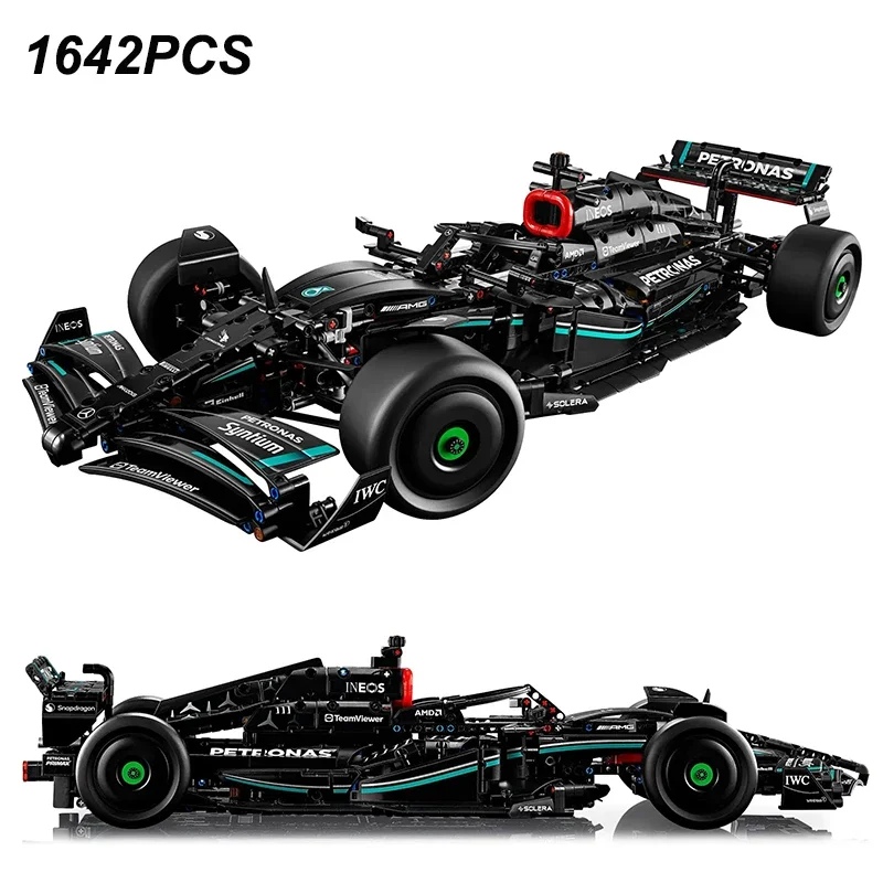 1642PCS Technical AMG F1 W14 E Performance Speed Car Building Blocks  Construction Bricks Toys Gift For Children Kids