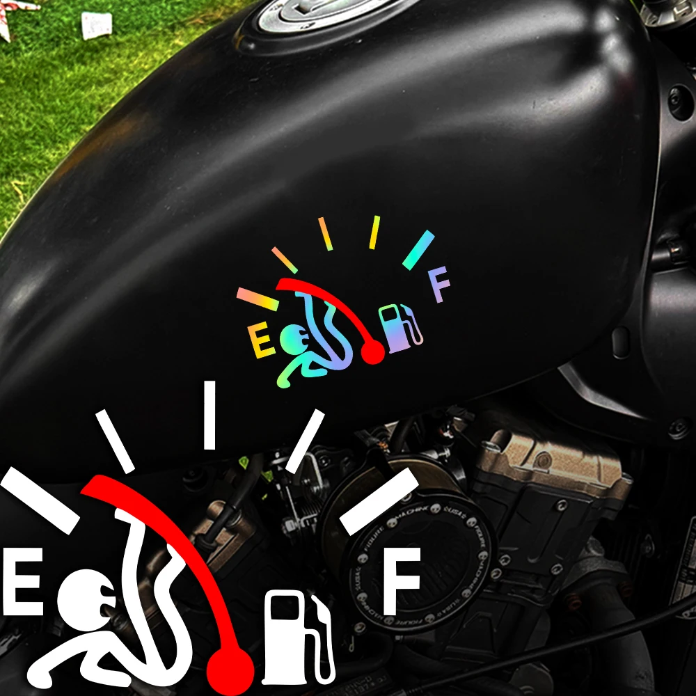 

1Pc Funny Empty Fuel Gauge Car Fuel Cap Sticker Waterproof Vinyl Decal for BMW Toyota Tesla Fuel Cap Motorcycle Fuel Tank Decor