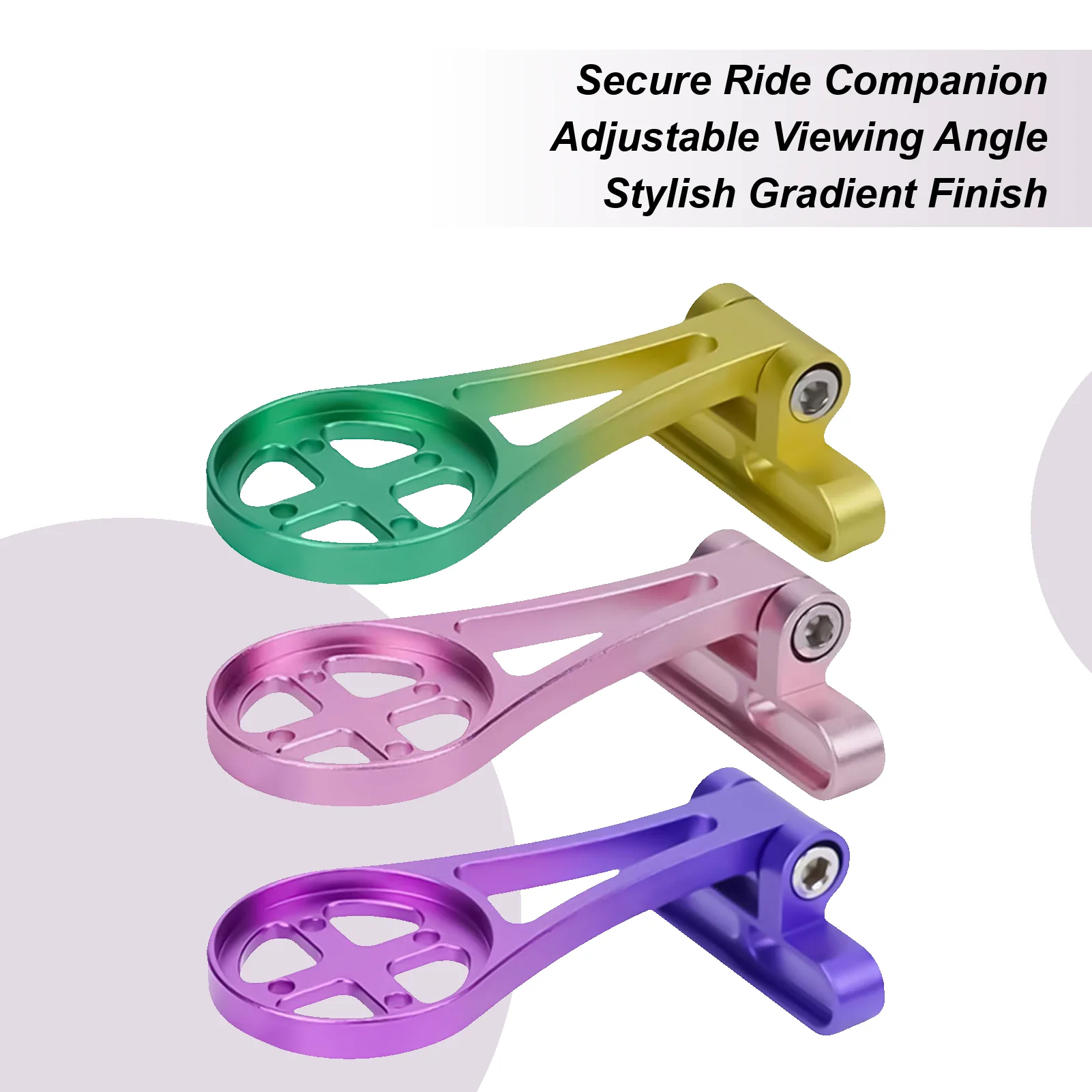 

Gradient Colors Bicycle Aluminum Alloy Meter Extension Bracket For Data Tracking Night Riding Trail Long Distance Travel