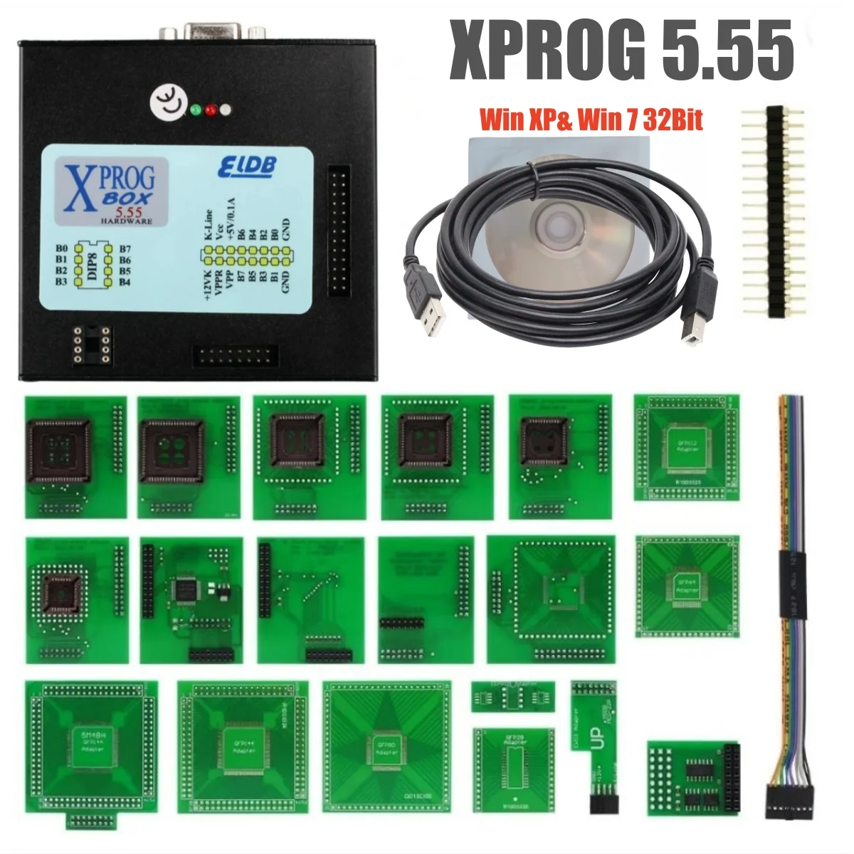 

XPROG 5.55 Xprog Box Xprog-M ECU Programmer V5.55 Read Write EEprom for HC12 9S12 TMS370