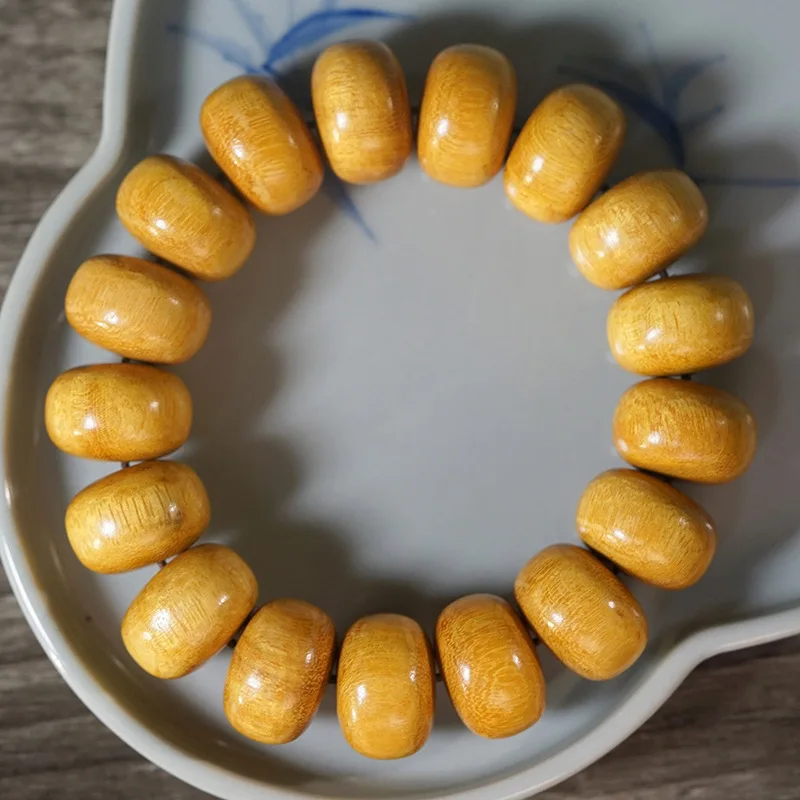New Mountain Sandalwood Abacus , Wooden Bead Bracelet, Handcrafted, Flexible, Unisex, Irregular Shaped Beads, Praye