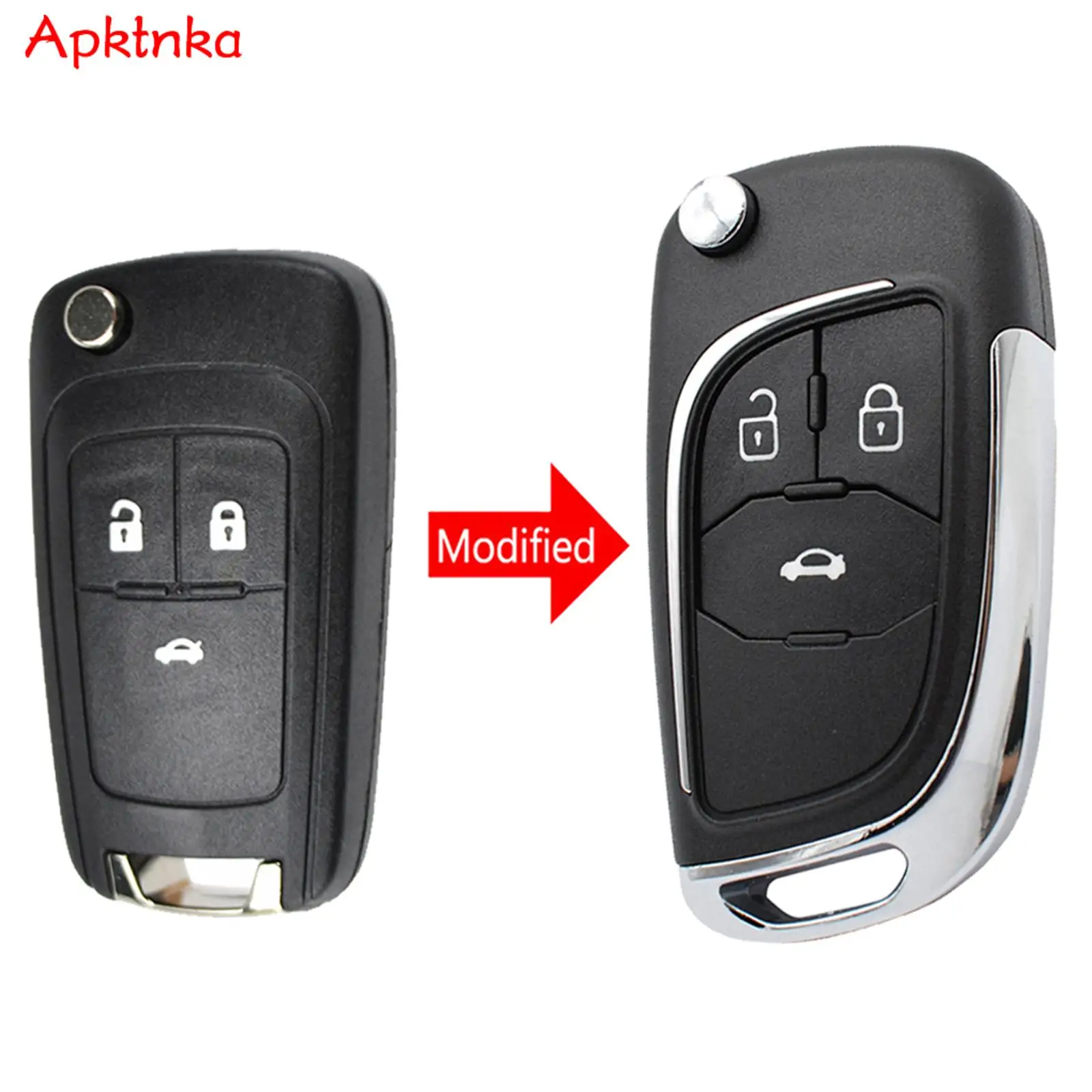 Auto Key Shell For Vauxhall Opel Adam Astra J Corsa E Insignia Mokka Zafira Cascade Modified Folding Remote Case Fob Replacement