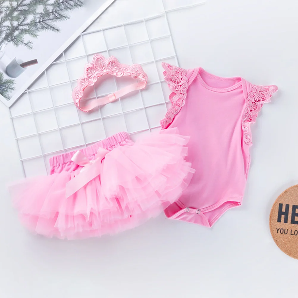 

1 set 1 Set Baby Girls Princess Dress Outfit Newborn Tutu Skirt Romper For Birthday Christmas Party Beach Photo Wear Comfortable