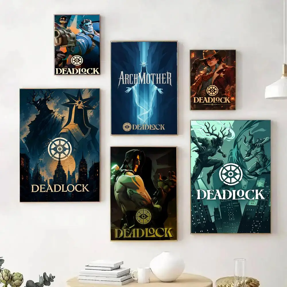 Hero Shooter Game D-Deadlock Poster Wall Art Print Sticker for Bedroom Living Room Dorm Office Modern Home Decor
