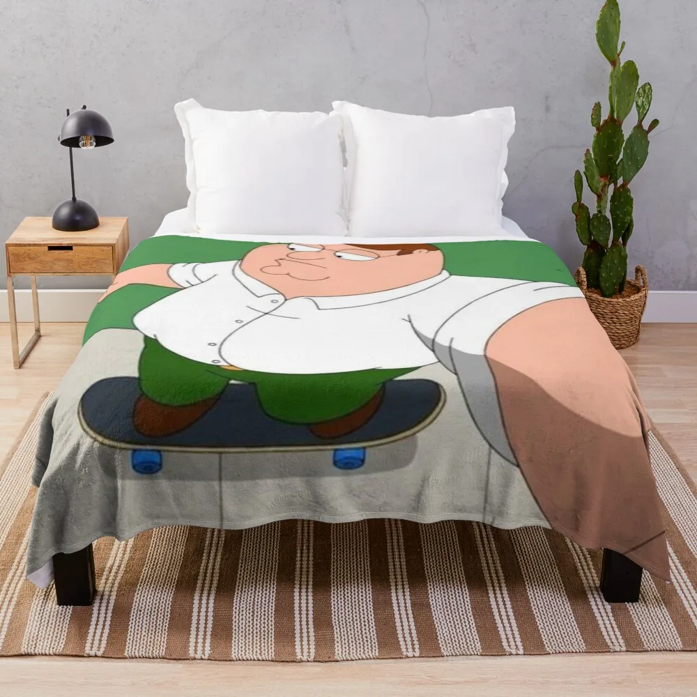 

PETER SKATEBOARDING Throw Blanket