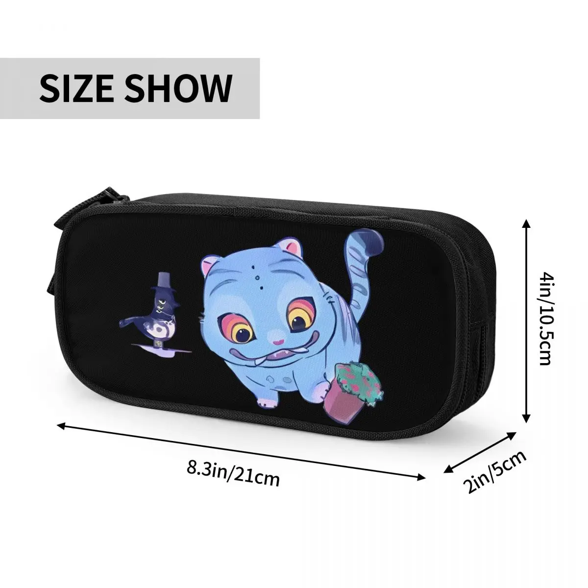 Derpy Blue Tiger Bermain dengan Pot Kotak Pensil Indah KPop Pemburu Setan Tas Tempat Pena Anak Perempuan Laki-laki Siswa Sekolah Hadiah Kotak Pensil