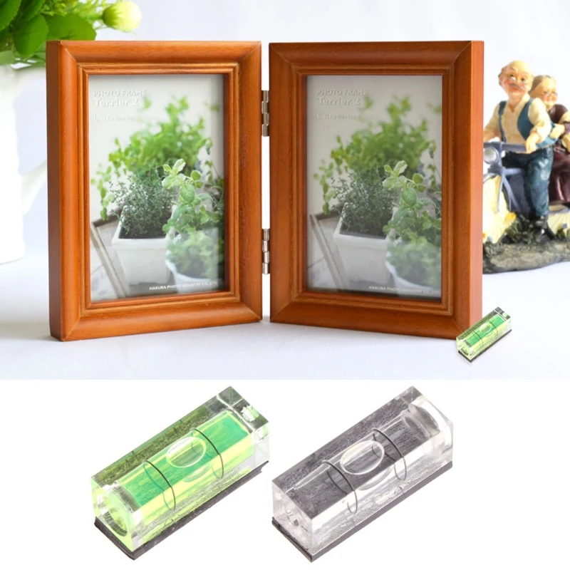 Mini Spirit Bubble Level with for Stripe Picture Hanging Measuring Tool