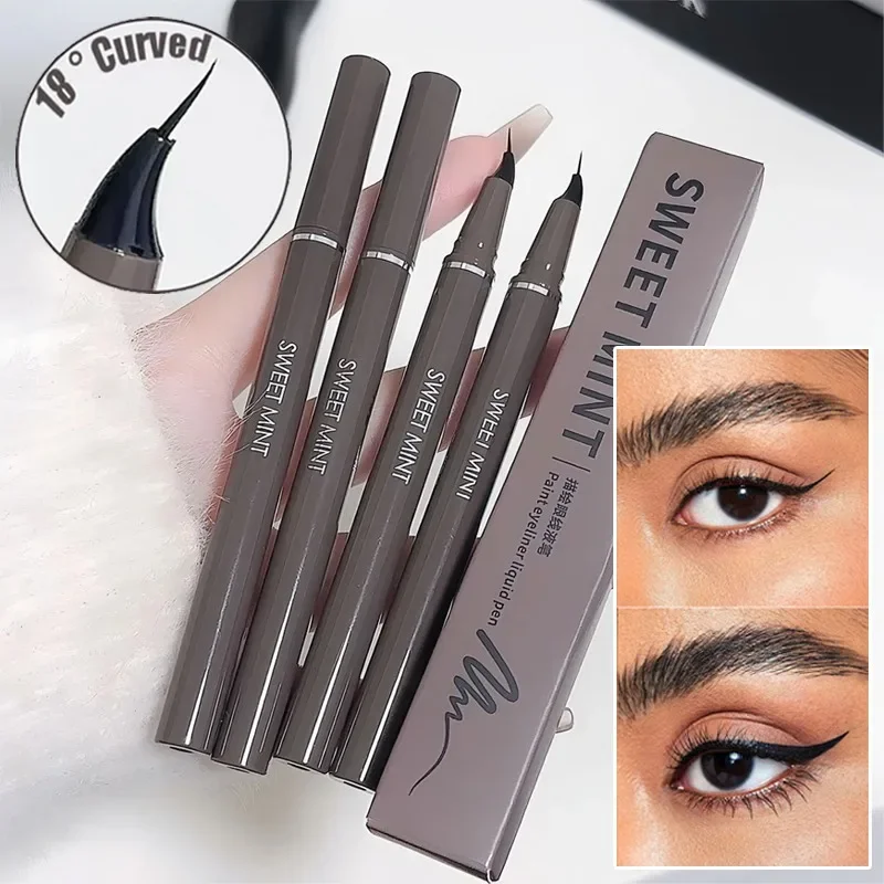 Penna per Eyeliner liquido Ultra-fine articoli per il trucco duraturo Quick Dry sdraiato baco da seta matita per Eyeliner cosmetici lisci trucco per le donne