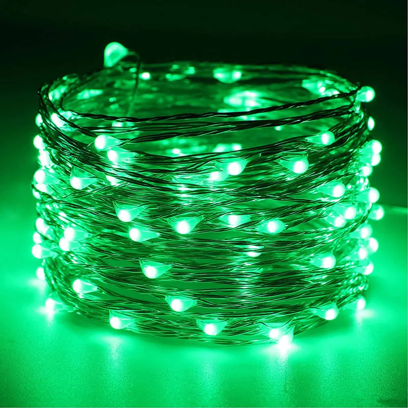 5M 10M Wasserdichte USB Batterie LED Lichter String Kupfer Draht Fee Girlande Licht Lampe Weihnachten Hochzeit Party urlaub Beleuchtung
