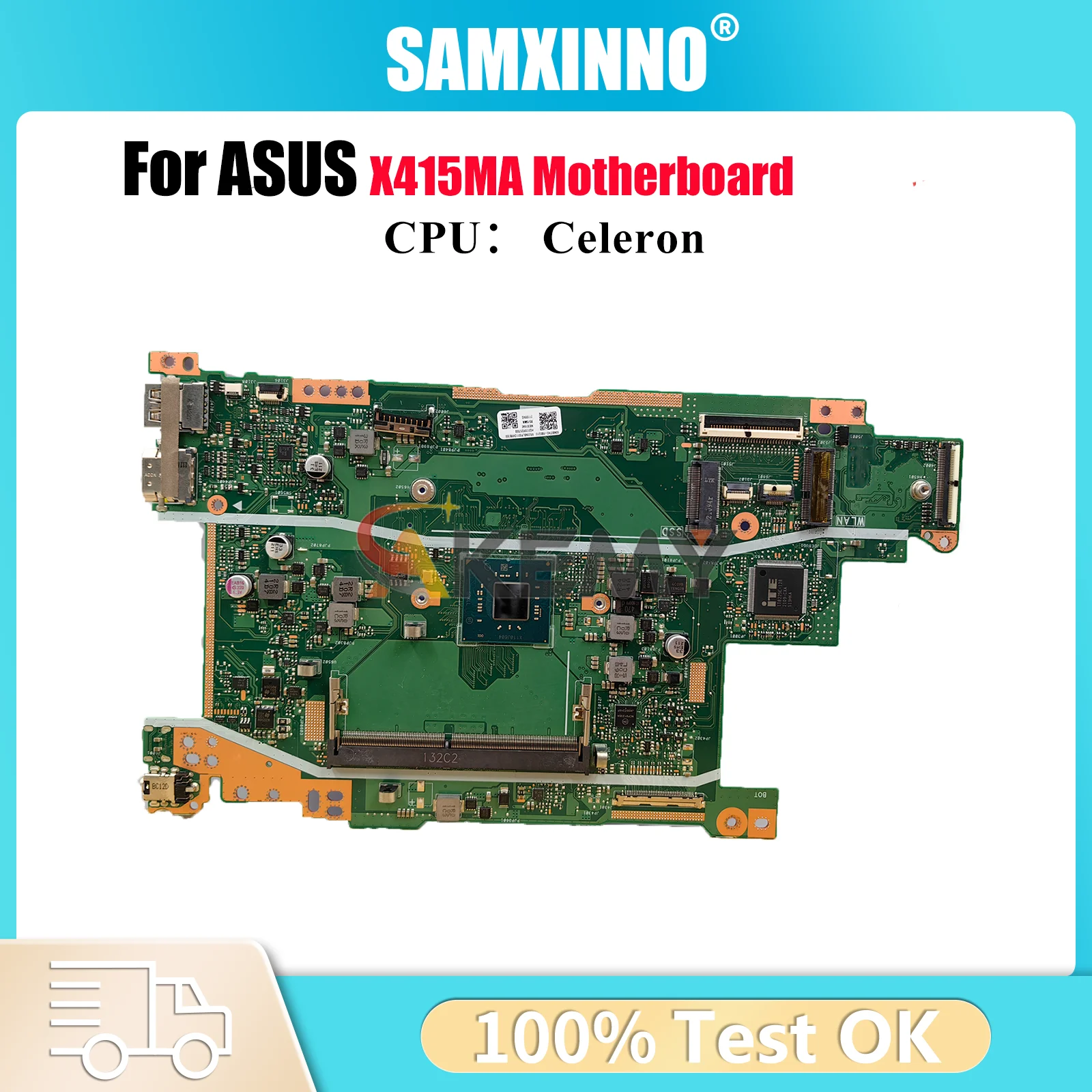 

X415MA Материнская плата для ноутбука ASUS VivoBook X415MA X415M Материнская плата для ноутбука с процессором Celeron 100% тестирование ОК быстрая доставка stk