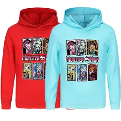 Monster High Clothes Hooded Hoodie Sweatshirt Boys Girls Teenager Anime Cartoon Cosplay Costume Pullovers for Toddler Kids 2-16Y