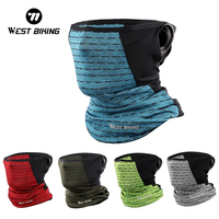 WEST BIKING Summer Cycling Face Mask Ice Silk Breathable Elasticity Sport Neck Gaiter Headband Bike Face Cover Cycling Half Mask