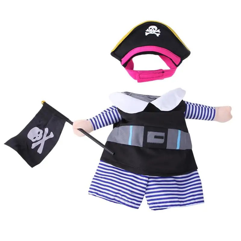 Pirate Cat Costumes Halloween Party Pirate Hat Dress Up Costume Accessories Pet Uniform For Dog Cat Role Playing