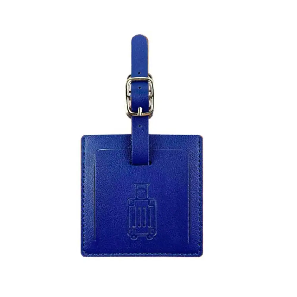 

Square Shape PU Luggage Tag Colorful Boarding Pass Information Card Travel Accessories Aircraft Consignment Card Tag