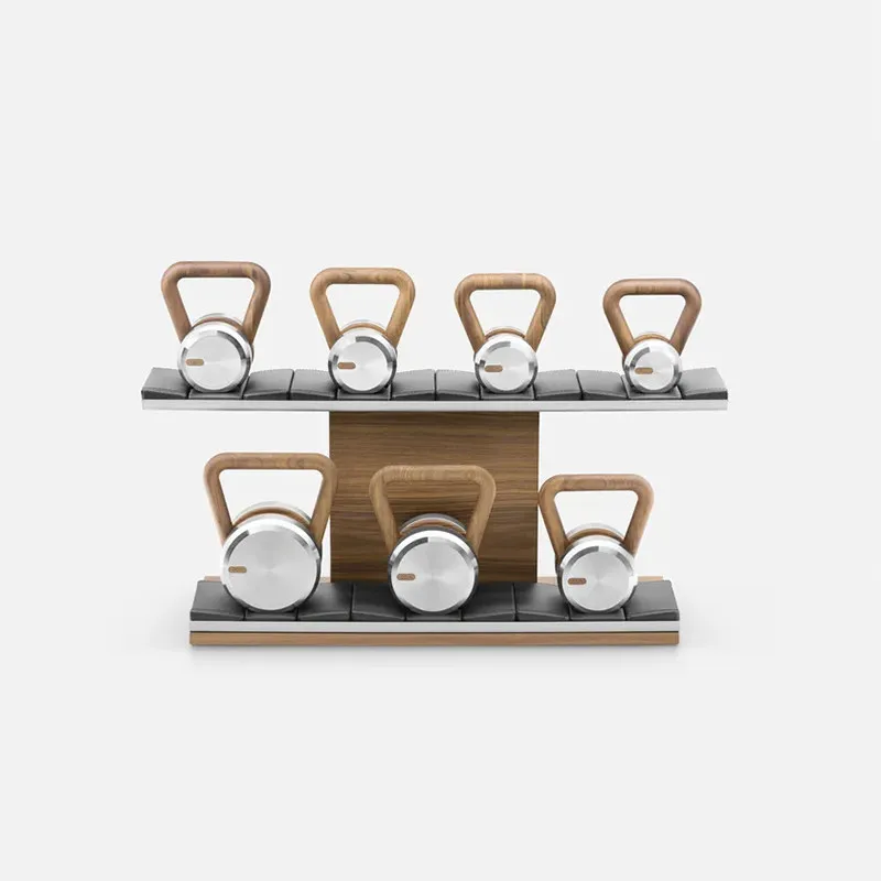 Walnut kettlebell high-end villa private fitness equipment set pendulum bell