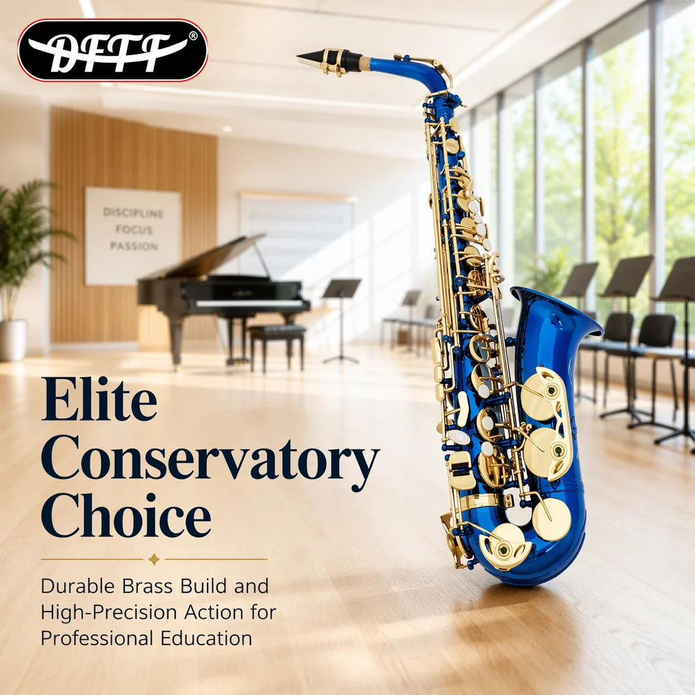 OEM ODM Blue Alto Saxophone E-Flat Low Moq Professional Concert Wind Musical Instruments For Band