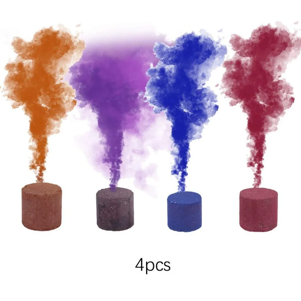 قطع متعددة من كعك الدخان الملون، تأثير المرحلة السحرية، ديكور الحفلات المسلية، حبوب الدخان، دعائم التصوير الفوتوغرافي المحمولة للهالوين