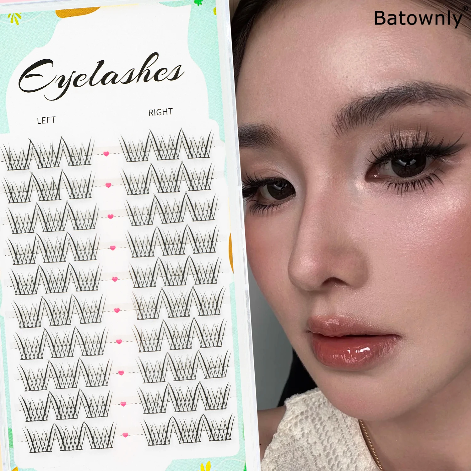 Natural Eyelash Clusters 60pcs - Eyelash Extension Japanese Style 评论和价格