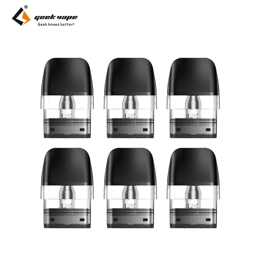 GeekVape-الأصلي Q Pod ، خرطوشة فارغة ، يصلح ل Sonder Q ، Wenax Q ، المرذاذ السجائر الإلكترونية ، 2 مللي ، 0.6ohm ، 0.8ohm ، 1.2ohm ، 3 قطعة لكل مجموعة