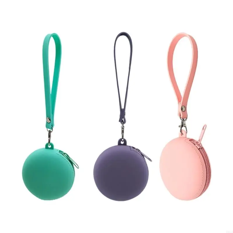 

50LB Multifunctional Storage Bag Coin Purse Round Headphone Bag Coin Zipper Earphone Small Change Purse