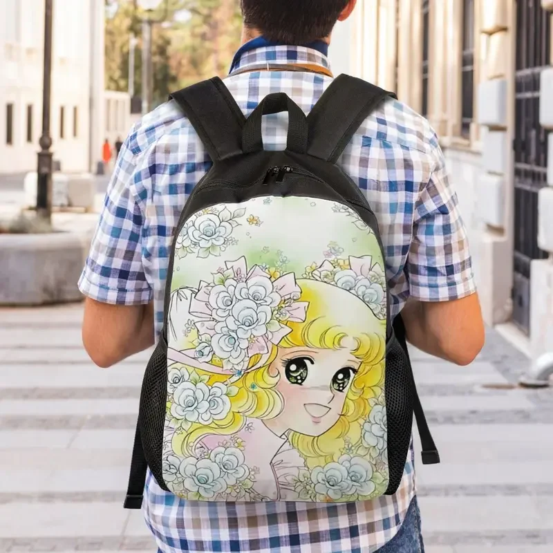 Mochilas con estampado 3D para niños y niñas, Candice de caramelo floreado, mochilas escolares de dibujos animados Kawaii, bolsa de libros para computadora portátil de 15 pulgadas