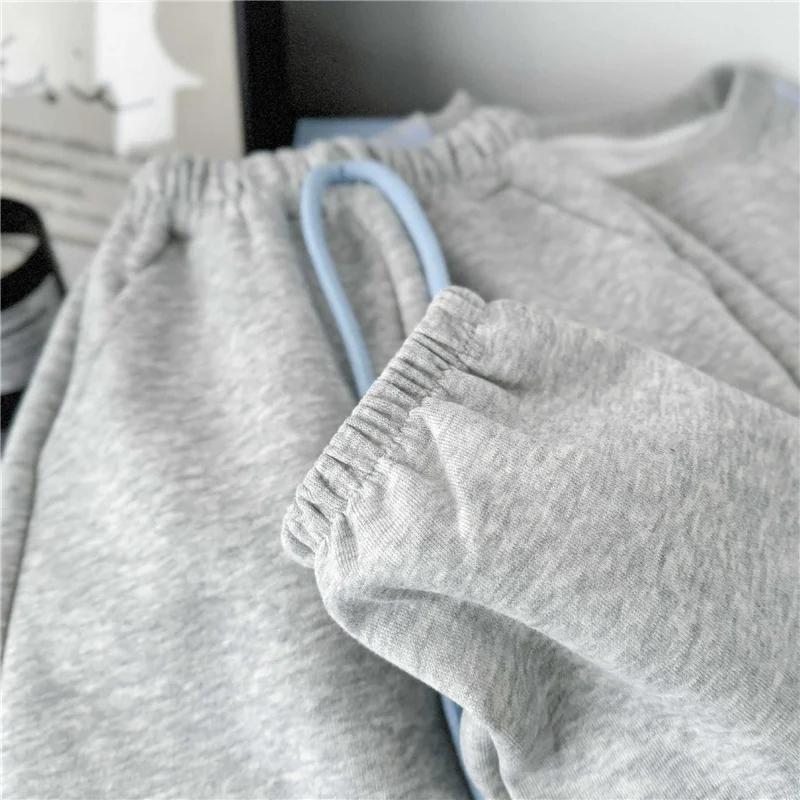 Frühling Kinder Sweatshirt Sets Kinder Langarm-Bekleidungssets Jungen Mädchen Lässiger Pullover+Hose 2-teilig Herbst Teenager Trainingsanzug Outfit – Detail 12